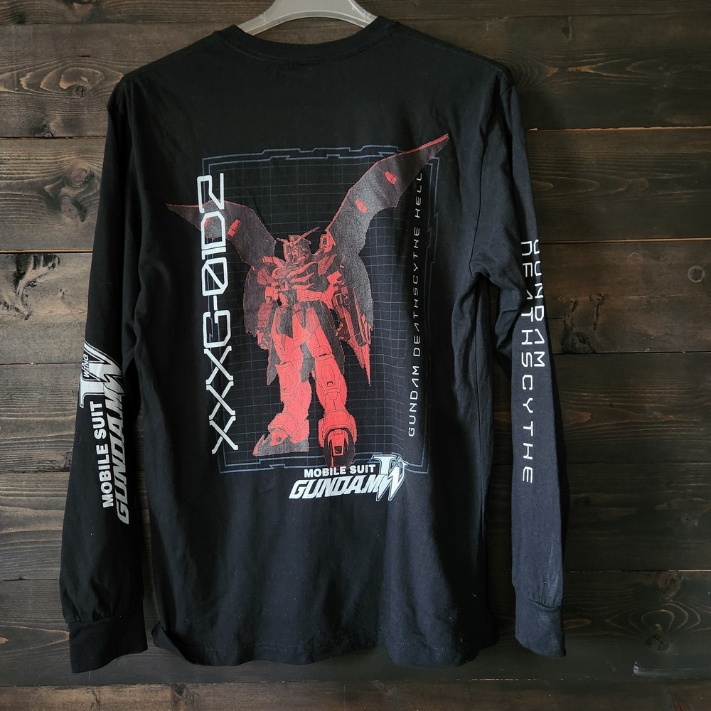 atsuko Mobile Suit Gundam Men's L Long  Sleeve T-Shirt Black NEW - Picture 6 of 11